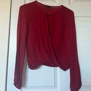 Theory | Deep Red Silk Blouse Small